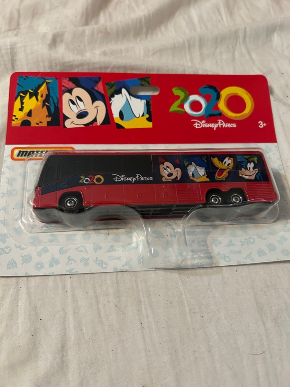 Disney Red & Navy Blue 2020 Character Tour Bus Toy
